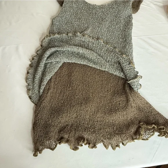 Tanami Layered Open Weave Knit Stretchy Sleeveless Pullover Tank Top EUC O/S - Picture 14 of 16